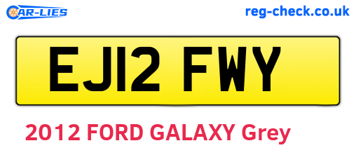 EJ12FWY are the vehicle registration plates.