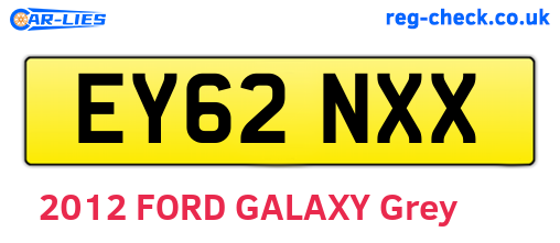 EY62NXX are the vehicle registration plates.