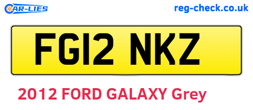 FG12NKZ are the vehicle registration plates.