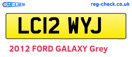 LC12WYJ are the vehicle registration plates.