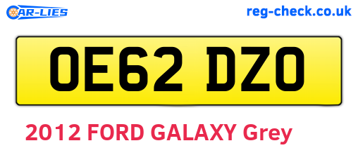 OE62DZO are the vehicle registration plates.