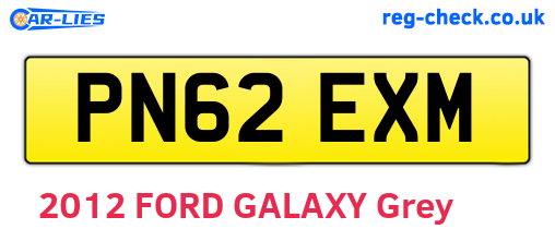 PN62EXM are the vehicle registration plates.