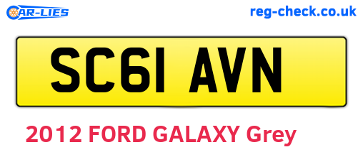 SC61AVN are the vehicle registration plates.
