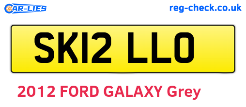 SK12LLO are the vehicle registration plates.