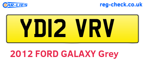YD12VRV are the vehicle registration plates.