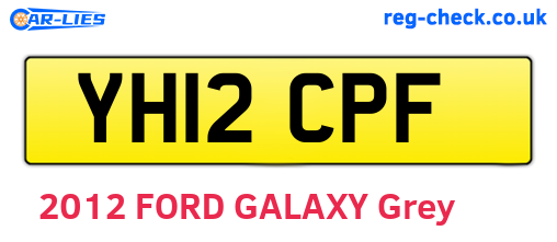 YH12CPF are the vehicle registration plates.