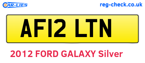AF12LTN are the vehicle registration plates.