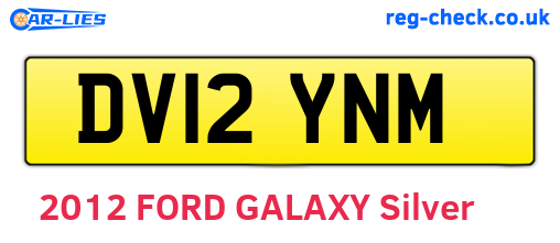 DV12YNM are the vehicle registration plates.