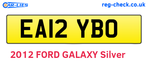 EA12YBO are the vehicle registration plates.