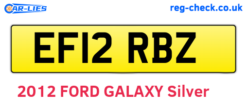 EF12RBZ are the vehicle registration plates.