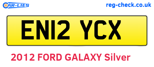 EN12YCX are the vehicle registration plates.
