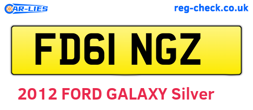 FD61NGZ are the vehicle registration plates.