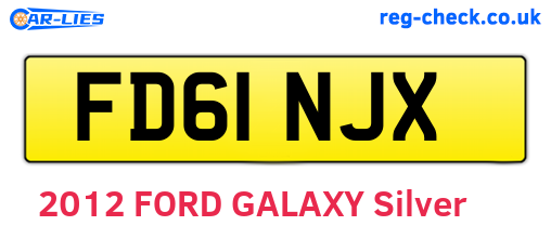 FD61NJX are the vehicle registration plates.