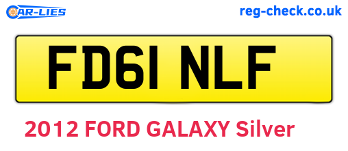 FD61NLF are the vehicle registration plates.
