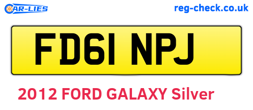 FD61NPJ are the vehicle registration plates.