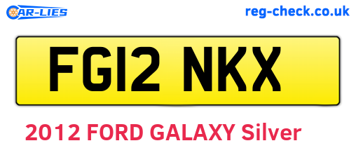 FG12NKX are the vehicle registration plates.