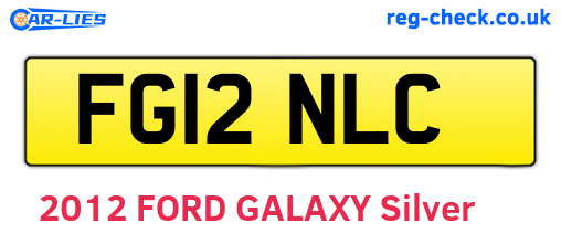 FG12NLC are the vehicle registration plates.