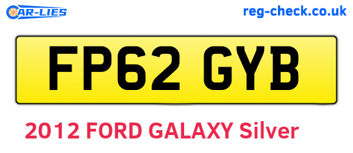 FP62GYB are the vehicle registration plates.