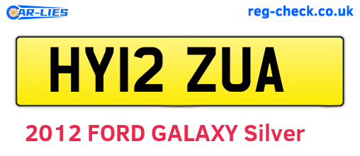 HY12ZUA are the vehicle registration plates.