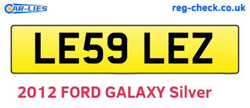 LE59LEZ are the vehicle registration plates.
