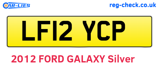 LF12YCP are the vehicle registration plates.