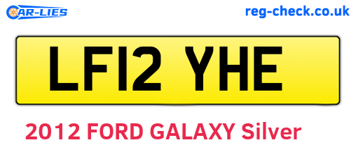 LF12YHE are the vehicle registration plates.