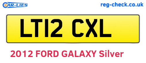 LT12CXL are the vehicle registration plates.