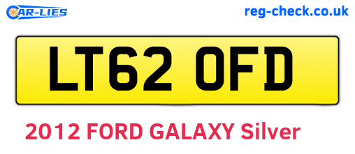 LT62OFD are the vehicle registration plates.