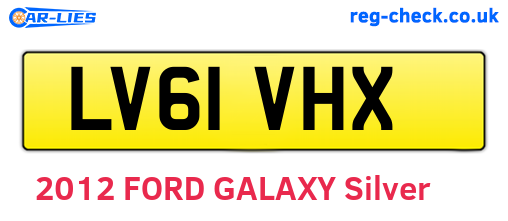 LV61VHX are the vehicle registration plates.