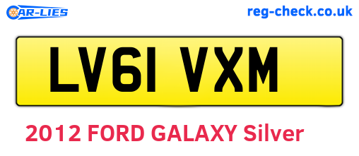LV61VXM are the vehicle registration plates.