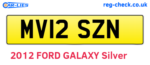 MV12SZN are the vehicle registration plates.