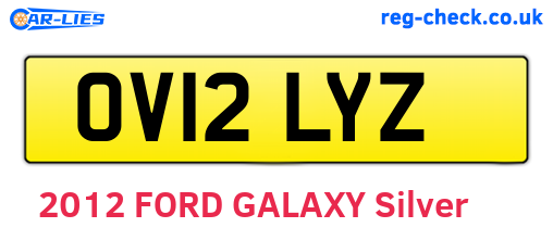 OV12LYZ are the vehicle registration plates.
