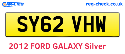 SY62VHW are the vehicle registration plates.