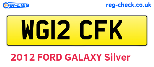 WG12CFK are the vehicle registration plates.