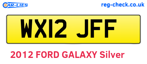 WX12JFF are the vehicle registration plates.