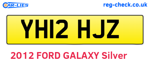 YH12HJZ are the vehicle registration plates.