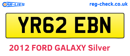 YR62EBN are the vehicle registration plates.