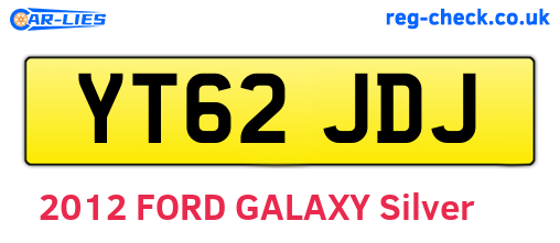 YT62JDJ are the vehicle registration plates.
