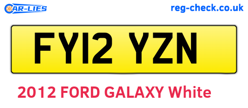 FY12YZN are the vehicle registration plates.