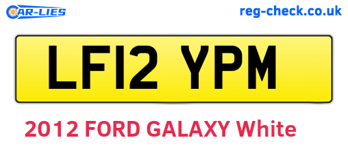 LF12YPM are the vehicle registration plates.