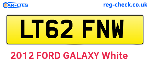 LT62FNW are the vehicle registration plates.