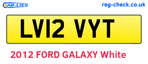LV12VYT are the vehicle registration plates.