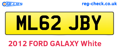 ML62JBY are the vehicle registration plates.