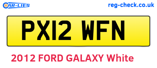 PX12WFN are the vehicle registration plates.