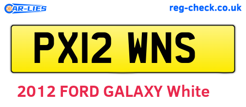 PX12WNS are the vehicle registration plates.