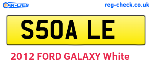S50ALE are the vehicle registration plates.