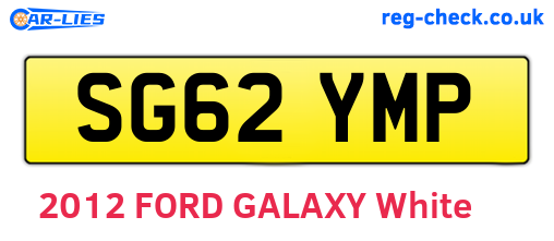 SG62YMP are the vehicle registration plates.