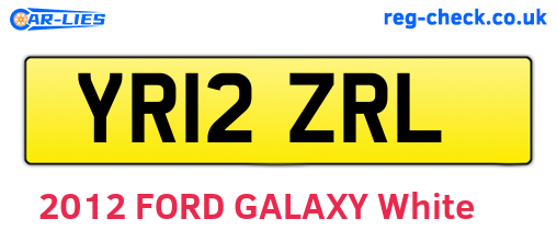 YR12ZRL are the vehicle registration plates.