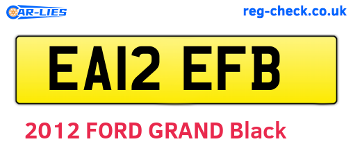 EA12EFB are the vehicle registration plates.