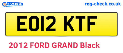 EO12KTF are the vehicle registration plates.
